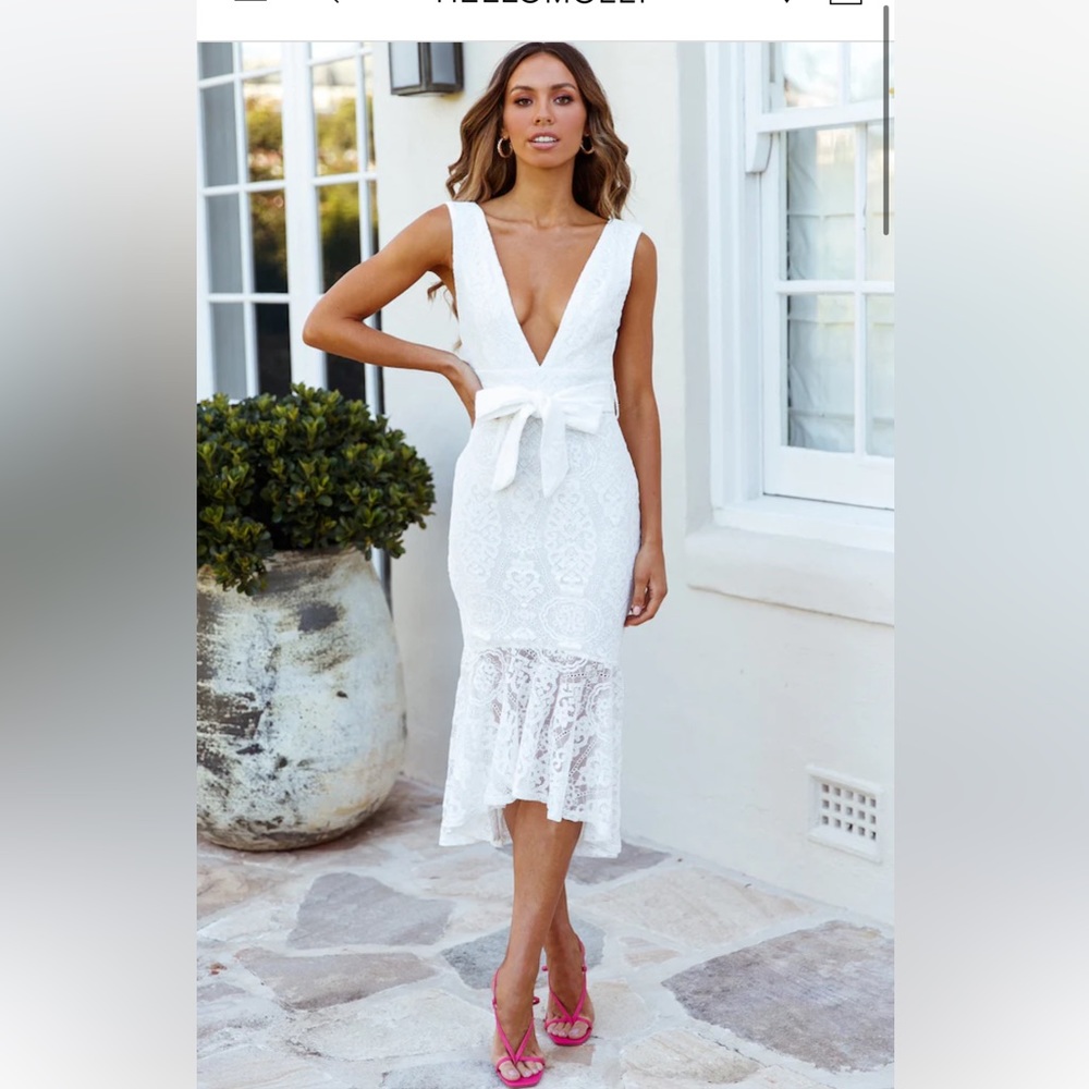 White Hello Molly Midi